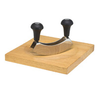 Double Blade Mezzaluna With Chopping Board Set 15cm