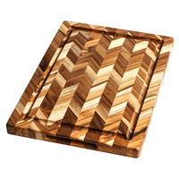 Teakhaus Herringbone Serving and Cutting Board Large 46x36x2.5cm