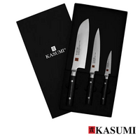 Kasumi Damascus Santoku Utility Paring Knife 3 Pc Set