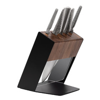 GLOBAL Classic Katana 6 Piece Knife Block Set - Walnut