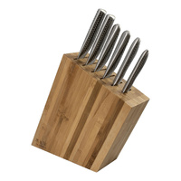 GLOBAL Kyoto 7 Piece Knife Block Set, Bamboo