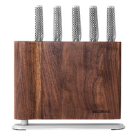 GLOBAL UKU 6 Piece Knife Block Set - Walnut