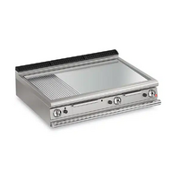Baron Queen7 3 Burner Electric Smooth/Ribbed Chrome Griddle Plate  Q70FT/E1225