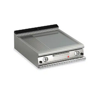 Baron Queen7 2 Burner Gas Fry Top With 2/3 Smooth 1/3 Ribbed Mild Steel Plate Q70FT/G820