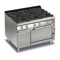 Baron Queen7 6 Burner Gas Cook Top With Gas Oven Q70PCF/G1205