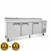 Atosa 3 Door Pizza Prep Fridge 804L, MPF8203