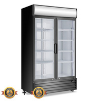 Atosa Double Glass Door Mounted Fridge 1000L