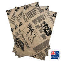 Greaseproof Paper Newsprint Kraft 200x300mm Pkt of 200