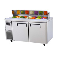 K-Series 2 Door Salad Prep Fridge w Hood Lid 420L