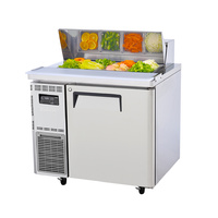 K-Series 1 Door Salad Prep Fridge w Hood Lid 213L