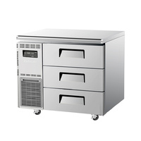 Turbo Air K-Series Under Counter Freezer Stainless 3 Drawers 198L