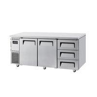 K-Series Under Counter Fridge Stainless 2 Door & 3 Drawers 538L