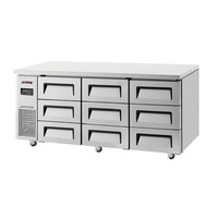 K-Series Under Counter Fridge Stainless 9 Drawers 538L