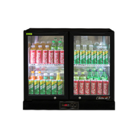 Back Bar Fridge 2 Swing Glass Door 157L