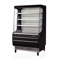 Vertical Open Display Case Black 300L