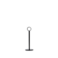 Table Number Stand Ring Clip Black 70mm Base 200mm