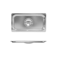 Steam Pan Lid / Cover Stainless Steel 1/3 Size 325 x 175mm