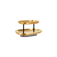 Chef Inox Seafood Stand 2-Tier Brass / Iron 