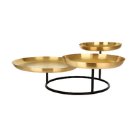 Chef Inox Round Seafood Stand 3-Tier Brass / Iron 