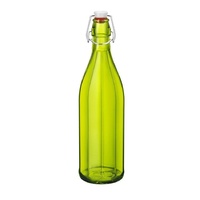 Bormioli Rocco Oxford Green Glass Bottle 1L Set of 6