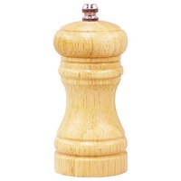 Chef Inox Salt & Pepper Mill/Grinder Birch Wood 115mm Set of 6