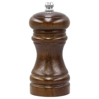 Chef Inox Salt & Pepper Mill/Grinder Dark Wood 115mm Set of 6