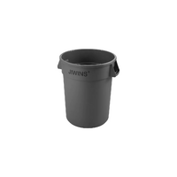 Jiwins Round Recycling Bin Grey with Lid 75.7Lt
