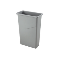 Rectangular Slim Recycling Bin Grey 75.7Lt