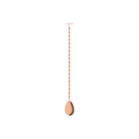 Zanzi Tail Disk Bar Spoon with Muddler 300mm Rose Gold