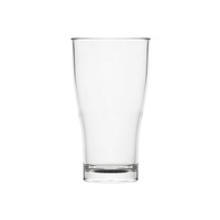 Polysafe Plastic Glass-Look Conical Schooner 425mL Nucleated & Stackable