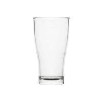 6x Polysafe Plastic Glass-Look Conical Schooner 425mL Nucleated & Stackable
