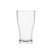 Polysafe Plastic Glass-Look Conical Pint 570mL Nucleated & Stackable Ctn of 24