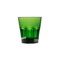 Polysafe Plastic Glass-Look Rocks Tumbler 240mL Green Stackable