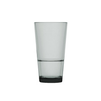 Polysafe Plastic Glass-Look Colins Highball 355mL Stackable Smoke Ctn of 24