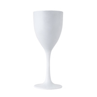 Polysafe Plastic Vino Blanco Wine Glass 250mL with Plimsol Line Pure White Ctn of 24