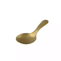 Vintage S/Steel Servingware Canape Spoon 90mm Gold Pack of 24
