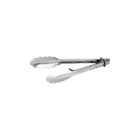 Stainless Steel Utility Tong Heavy Duty w Clip 250mm