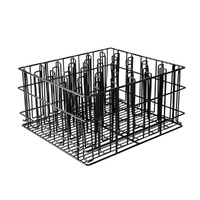 Glass Basket Black PVC with 12 Compartments 430x355x215mm