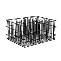 Glass Basket Black PVC with 16 Compartments 430x355x215mm