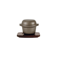 Garlic Prawn Pot Cast Iron with Wood Base 90x115mm