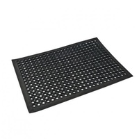 Anti Fatigue Rubber Floor Mat Black 600 x 900mm