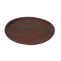 6x Wood Tray / Pizza Serving Tray, 330mm, Mahogany Colour, Cafe / Restaurant