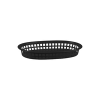 American Diner Style Plastic Basket Black Oval 270x180x40mm