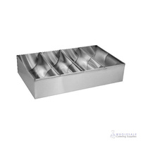 Cutlery Box/Holder with 4 Compartments in Stainless Steel
