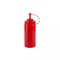 Sauce Squeeze Bottle with Cap Red 480ml