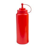 Sauce Squeeze Bottle with Cap Red 1L