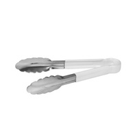 Stainless Steel Tong 1 Piece w PVC Coated Handle White 230mm