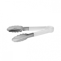 Stainless Steel Tong 1 Piece w PVC Coated Handle White 300mm