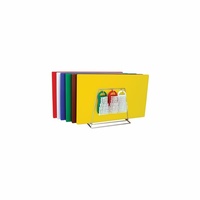 Complete Colour Code Set of Chopping Boards Brushes Tongs & Stand 250x400x13mm