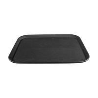 Plastic Non-Slip Tray Black Rectangular 380 x 500mm